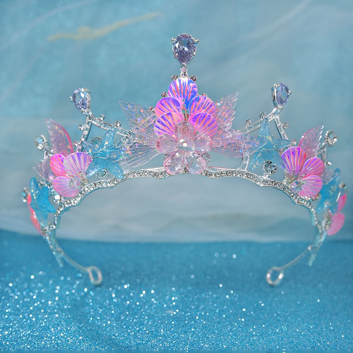 Crown Headband Colored seashells Party Mermaid Tail Hat Photo Props for Girl Birthday Party for hair accessories