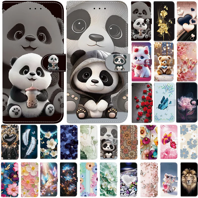 Cartoon Leather Wallet Phone Case Cover