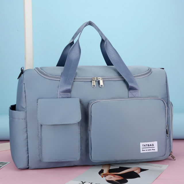 Cloth Shoulder Duffel Handbag Women Travel Sport Fitness Weekend Gym Bags Dry And Wet Separation Sport Bag