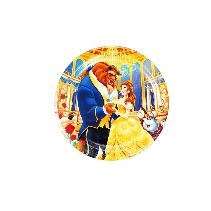 Disney Princess Beauty And The Beast Birthday Party Supplies Decor Tableware Cups Plate Balloon Tablecloth Banner Baby Shower
