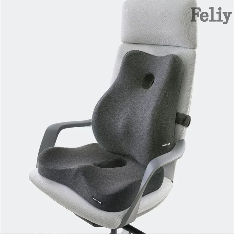 Memory Foam Office Chair Cushion Car Seat Support Waist Pillow Massage Lumbar Pain Relief Cushion Slow Rebound Orthopedic Pillow 3