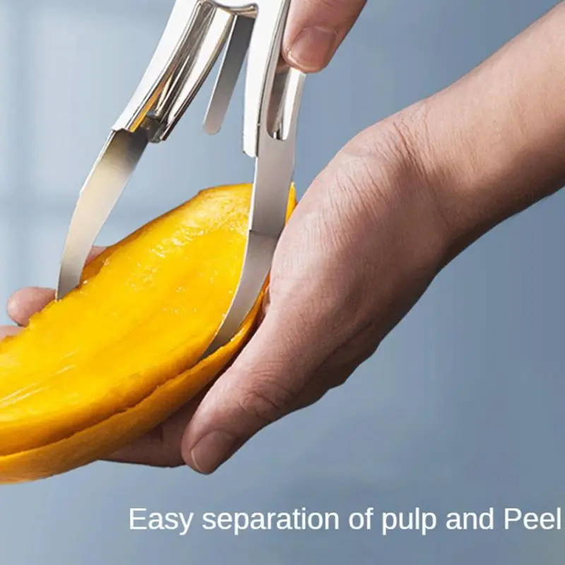 1Pcs Mango Peeler Mango Splitter Fruit Peeler Slicer Cutter Cutting Knife Fruit Peeling Tool Coring Diced Kitchen Supplies
