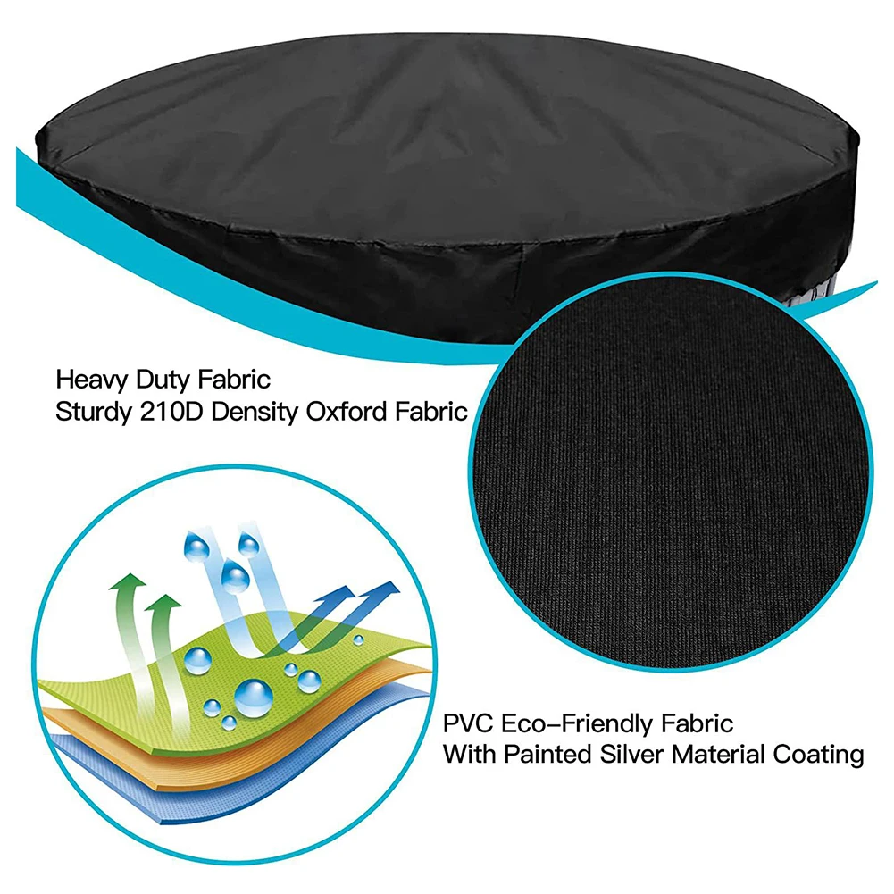 

Swimming Pool Cover 120cm Waterproof Dustproof Pool Cloth Round Mat Garden Rainproof Dust Cover UV Resistant Mat Pool Accessorie