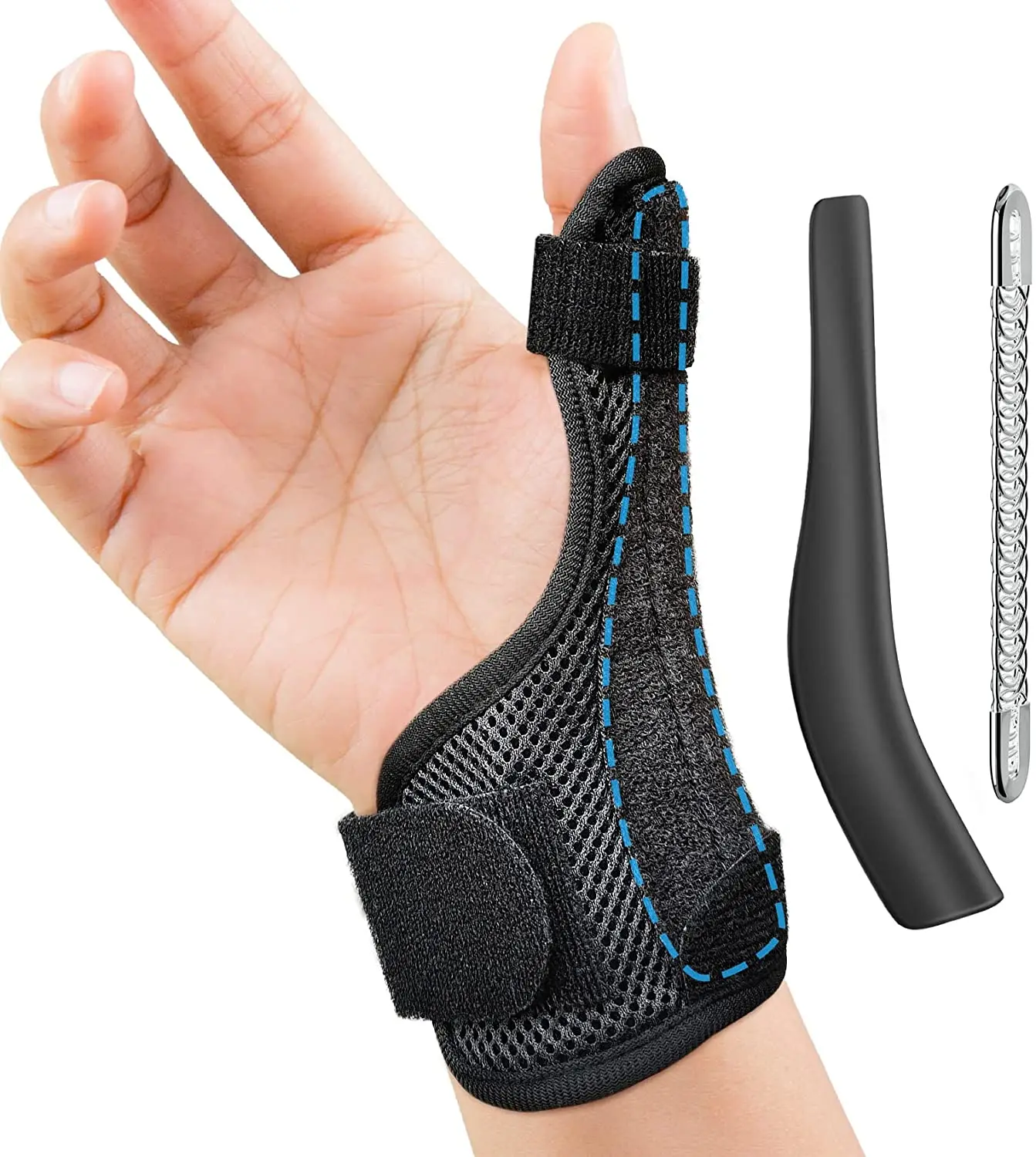 

HKJD Thumb Spica Splint Reversible Thumb Brace for Pain Relief, Arthritis, De Quervain's tenosynovitis, Sprains, Strains, Carpal