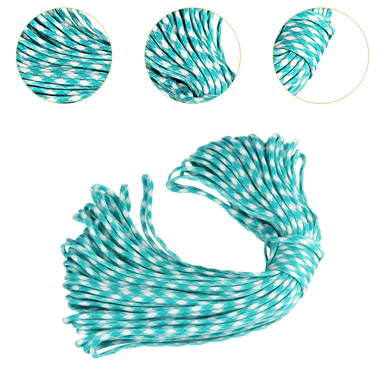 5mm 폴리프로필렌 프리미엄 랜야드 코드, 캠핑용 브레이드 로프, 아웃도어 캠핑 액세서리, 수하물 묶기, 여행용