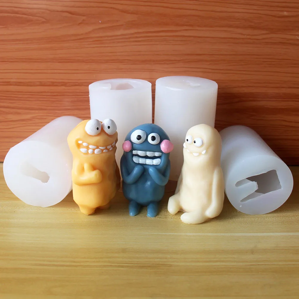 Kindertagsgeschenke Erde-Monster Heimdekoration Silikonform Handgemachte Kerzenform Lustige Entspannungs-Halloween-Unterhaltung – Detail 5