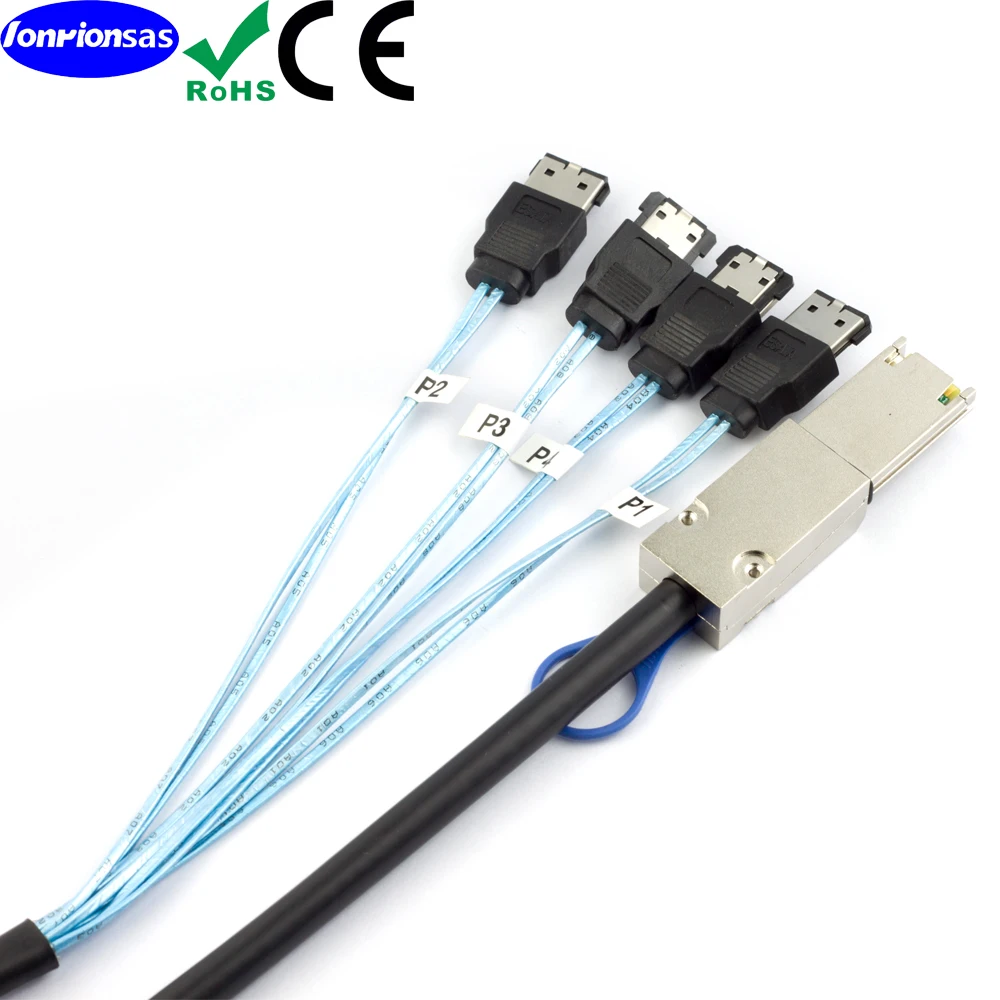 �̴� SAS HD SFF-8088 ���� ��ȯ ���̺�, 26P-E-SATA 7P