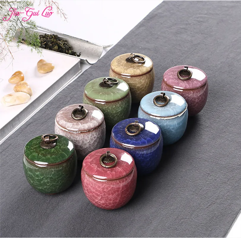 Tea Canister Ceramic Tea Caddies tea container coffee canister porcelain tea caddy storage box