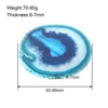 Nordic Natural Agate Stone Flake Texture Transparent Multi-color Coaster Insulation Pad Jewelry Display Tray 6