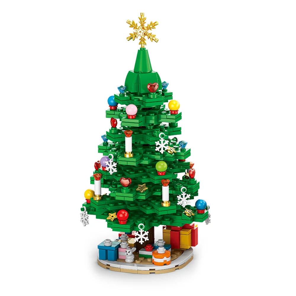 Weihnachten Zug Weihnachten Baum Elch Weihnachten Haus Bausteine Weihnachten Baum Dekor Bricks Set Spielzeug Für Kinder Kinder Geschenk – Detail 6