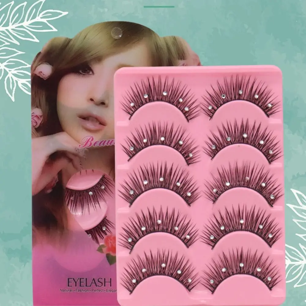 

fiber Glitter Women Beauty Fuffy Lashes Diamond Manga Lashes Eye Extension False Eyelashes Thick Long Eye Lashes