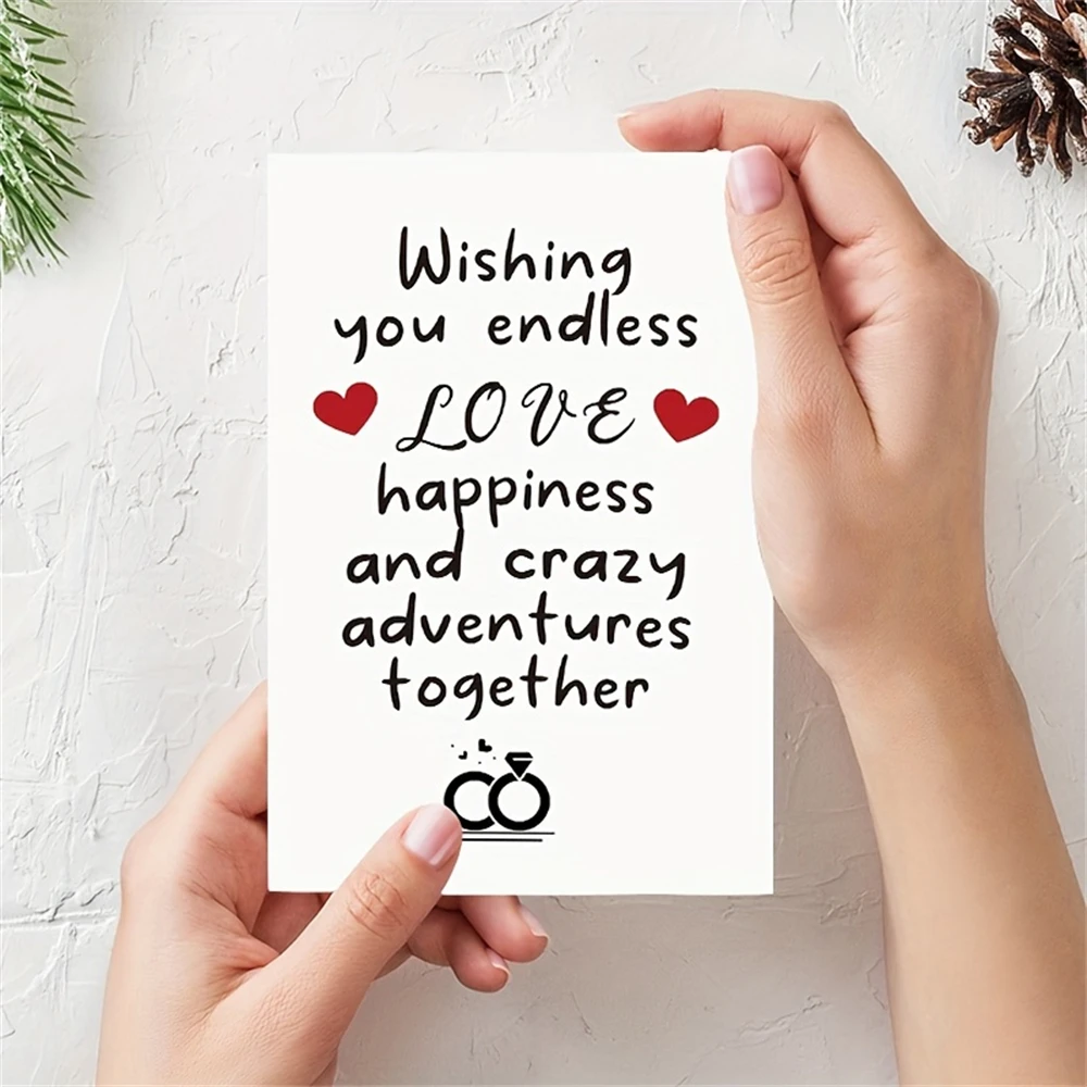 Wedding Congratulation Card Bridal Shower Card Engagement Card Friends Wedding Shower Card Bride And Groom 1pc