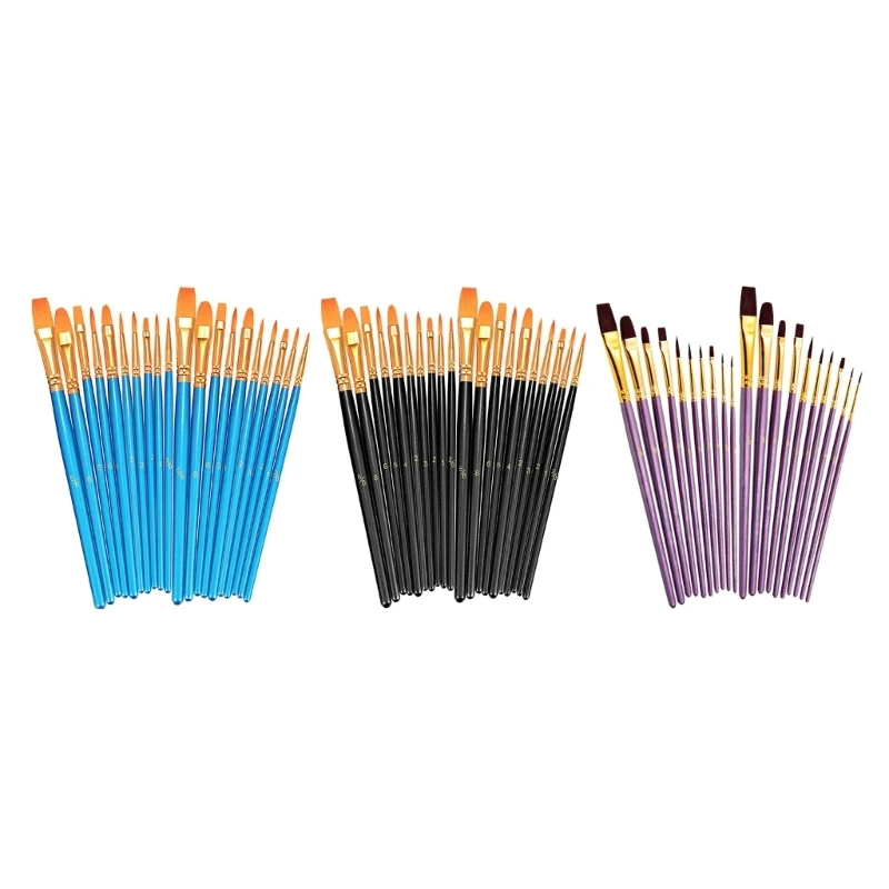 

Quality Nylon Hair Paint Brushes Set for Art Painting, Face Painting, Art Painting