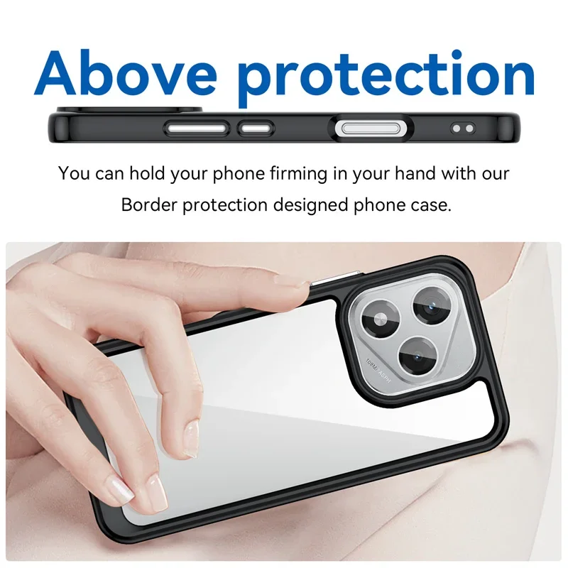 Transparent Colorful TPU Protective Phone Case - Clear Cover and Stylish Design