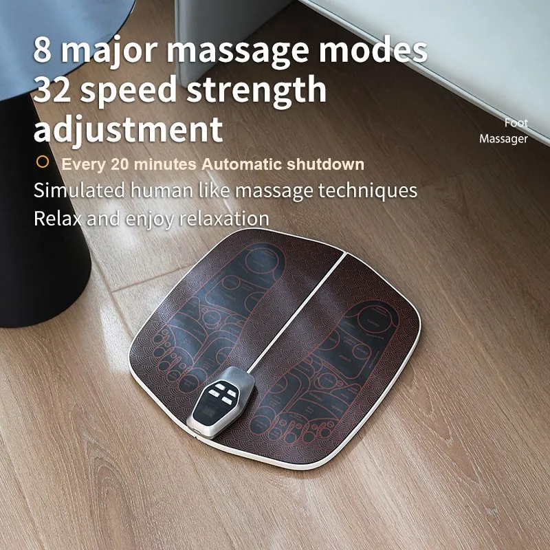 Foot Massager Pad remote control Muscle Stimulation Improves Blood Circulation Acupoints massage usb charge home