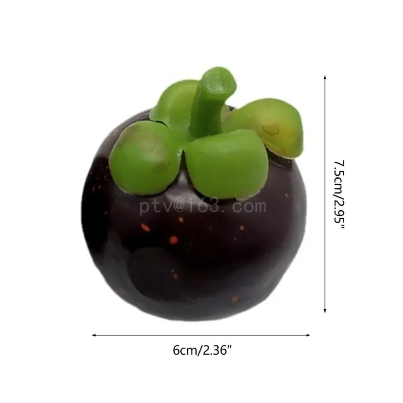 10pcs Simulated Mangosteens Foam Fake Mangosteens Simulations Fruit Model Photo Props Early Education Toy Shop Display