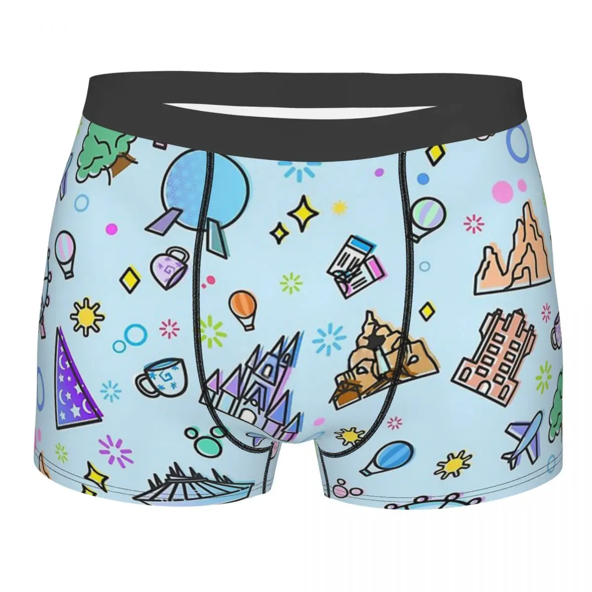 

Meet Me At My Happy Place Pattern Space Animal Underpants Breathbale Panties Men's Underwear Comfortable Shorts Boxer Briefs