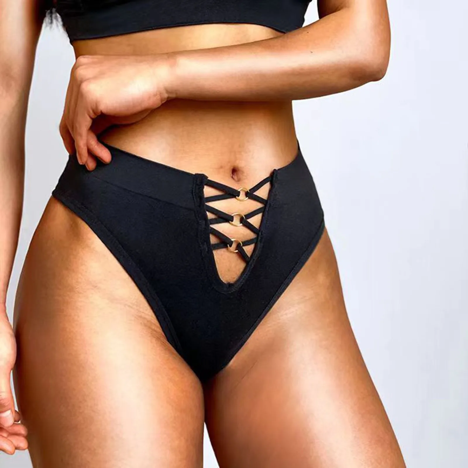 

Women Panties Sexy Women Underwear Strap Hollow Panties For Women Fashion Circle Bikinis Panties Mid-waist Female Lingerie