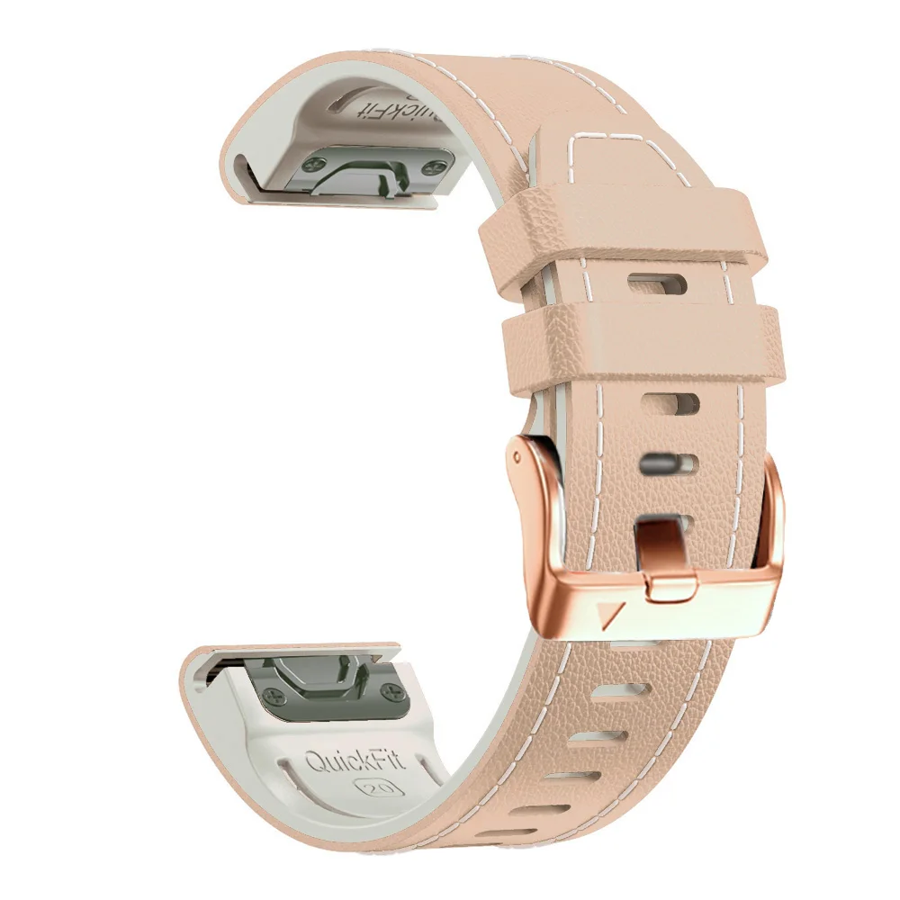 20mm Leather Silicone Strap Women's Bracelet Wristband