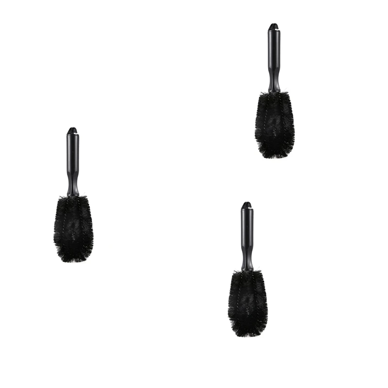 

3X Black Truck Car Auto Wheel Tire Rim Brush Wash Cleaning Tool 10.6 Inch Long