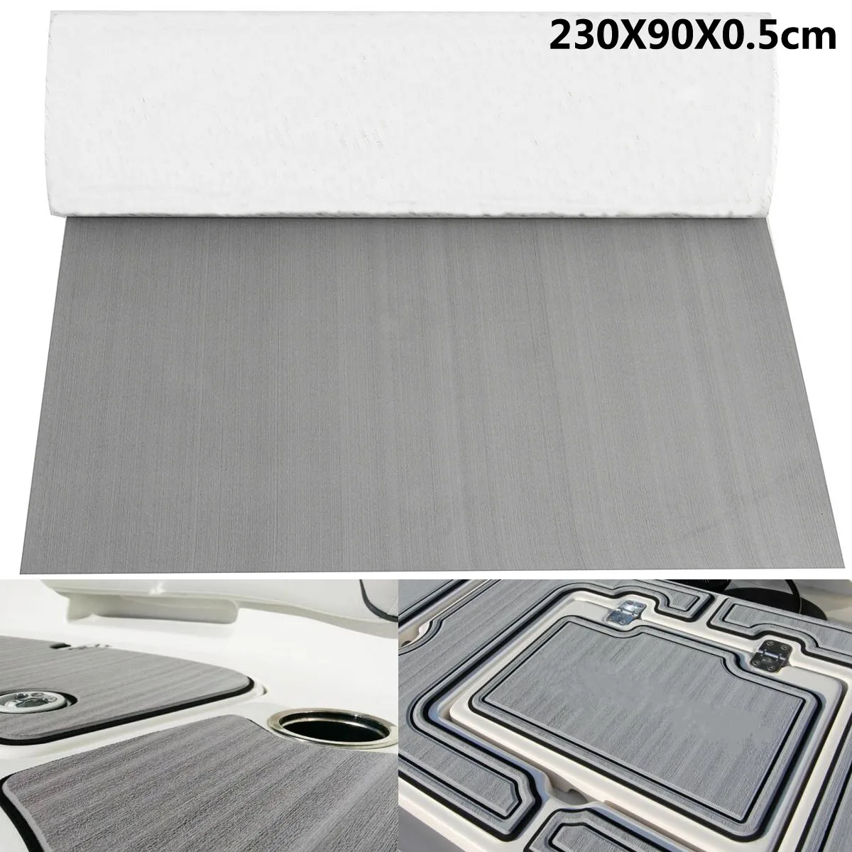 

EVA Foam Decking Sheet Non-Skid Self Adhesive Marine Boat Deck Mat Yacht Flooring Pad 2400x900x6mm