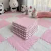 5-20 Pcs Plush Puzzle Foam Floor Mat, Soft Fluffy Interlocking Square Foam Tiles Area Rugs Carpet for Parlor Bedroom 2