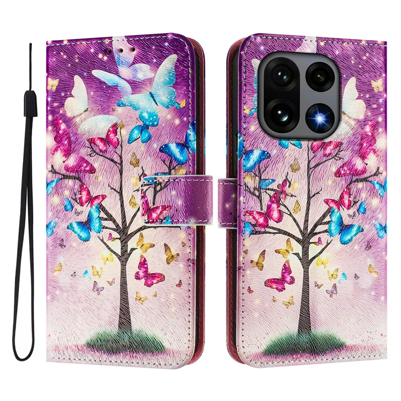 Premium Floral Leather Flip Wallet Case - Luxury Protective Cover