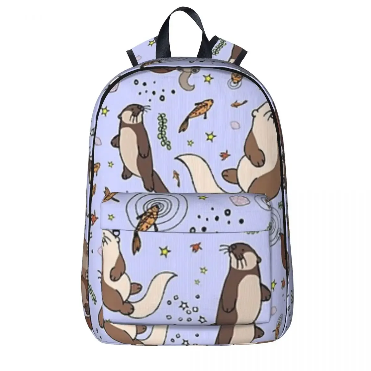 

Otters In Purple Backpacks Student Book bag Shoulder Bag Laptop Rucksack Waterproof Travel Rucksack Children School Bag