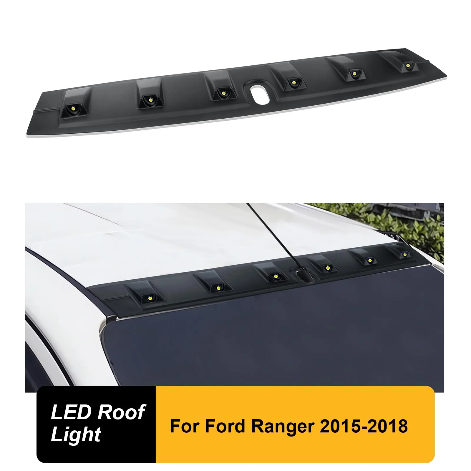 Copertura Dello Spoiler Del Tetto Anteriore Della Luce Del Tetto Del Led Con La Barra Per Ford Ranger 2015 2016 2017 2018 Wildtrak Per Ranger Raptor 2