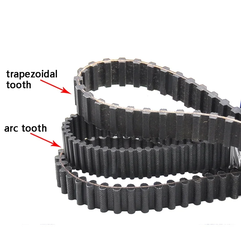 2 pezzi HTD3M-450 Larghezza 20mm Cinghia sincrona in gomma con denti ad arco, passo 3mm Cinghia dentata ad anello chiuso per trasmissione di potenza, lunghezza totale 450mm(dente 150