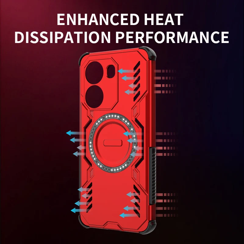 Armor Shockproof Phone Case with Car Magnetic Holder - Premium Protection Cover