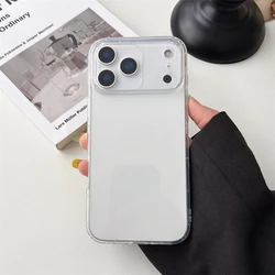 Fluorescent Candy Color Translucent Shockproof Phone Case - Ultra Thin and Slim Design - iPhone 15 Plus (Transparent)