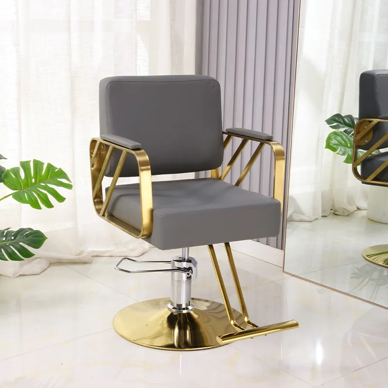 Mirror Nails Chair Counter Mobile Luxury Cosmetic Leather Chair Lash High Style Taburetes Con Ruedas Beauty Salon Furniture WYZ