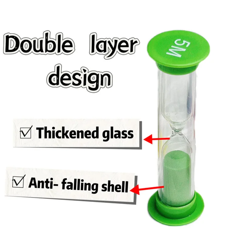 Sand Timer Liquid Hourglass Timer Colored Hourglass Smiling Face Tooth Brushing 30S/1/2/3/5/10Minutes