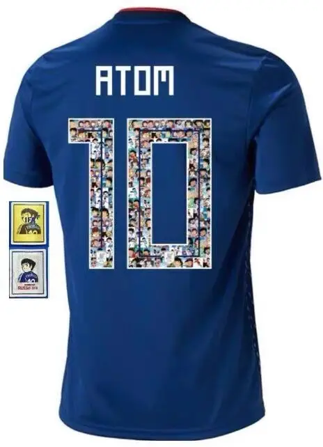 Captain Tsubasa Football Clothing Sets JFA Tsubasa Ozora Blue Cartoon Printing Soccer Jersey Suit Custom-made Number And Name