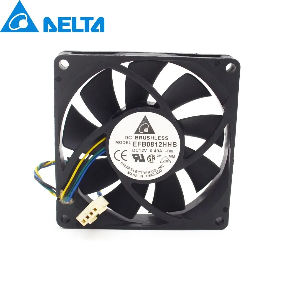 

1pcs EFB0812HHB 8015 80mm 80*80*15 12V 0.40A PWM speed adjustable cooling fan for delta