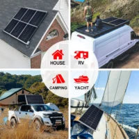 Panneau solaire 100W 12V, module solaire monocristallin, cellule solaire photovoltaïque, module PV 100 Watt pour batteries 12 volts, caravane, moteur 6