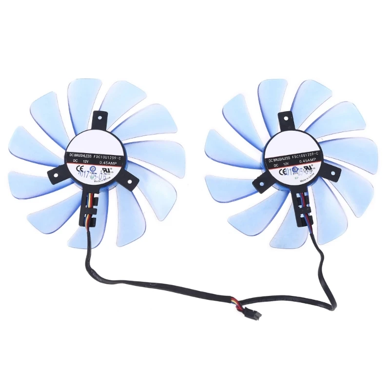 그의 RX570 RX580 RX588 그래픽 비디오 카드 DIY 냉각 팬용 12V V..