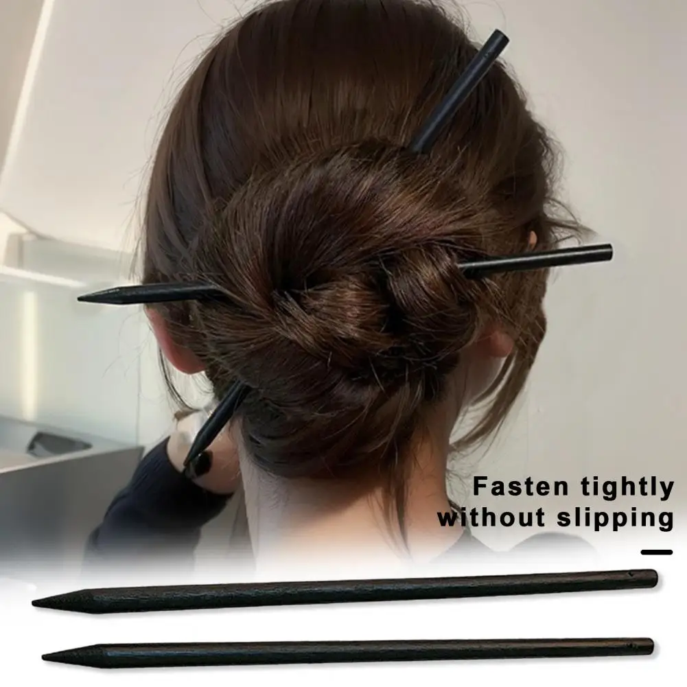 Hairpin Set Hair Bun Clips Hairpins for Women Thick Long Hair Chinese Style Black Wood Chopsticks hair clips hair accessories