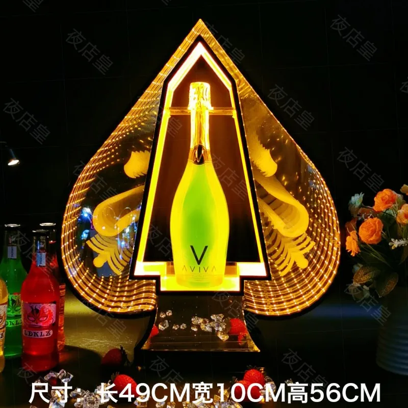 LED Rechargeable Ace of Spade Champagne Bottle Presenter Growing Cocktail Wine  Bottle Holder for NightClub Party Lounge Bar - AliExpress