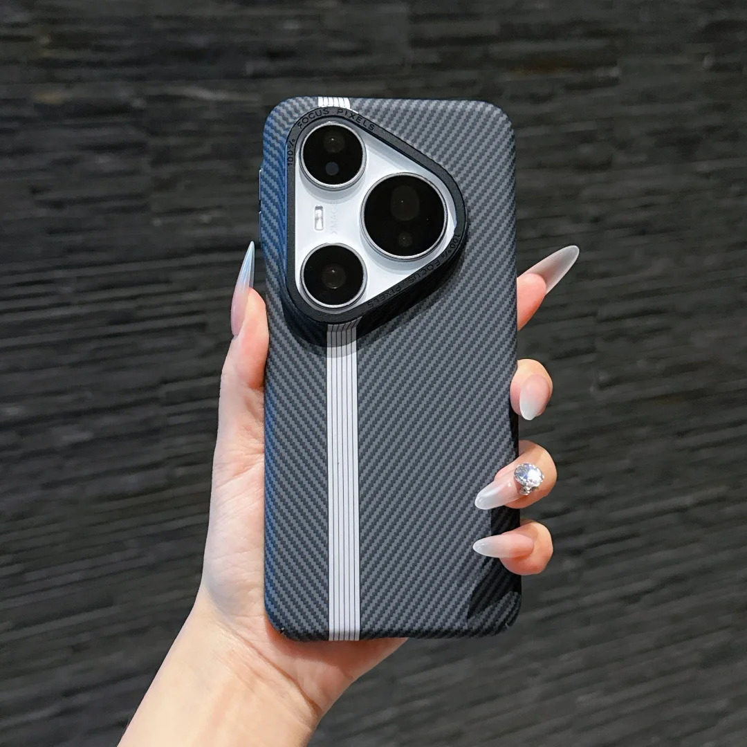 3D Magsafe Carbon Fiber Protective Phone Back Cover with Metal Camera Guard