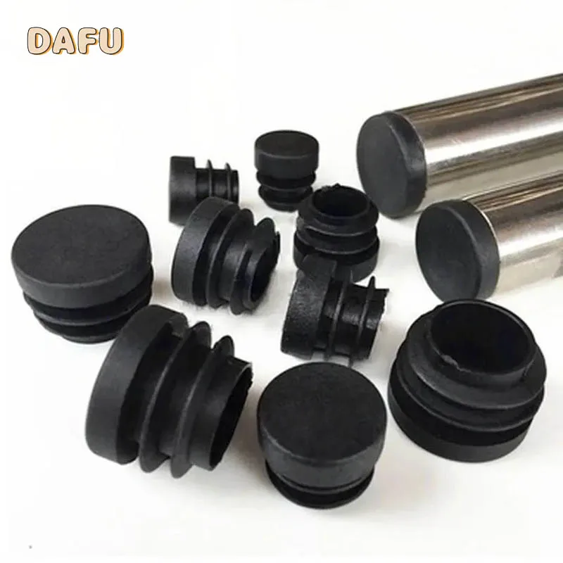 

Black Plastic Blanking End Cap Round Tube Pipe Inserts Plug Chair Table Feet Cap Tube Pipe Insert Plug Decorative Dust Cover