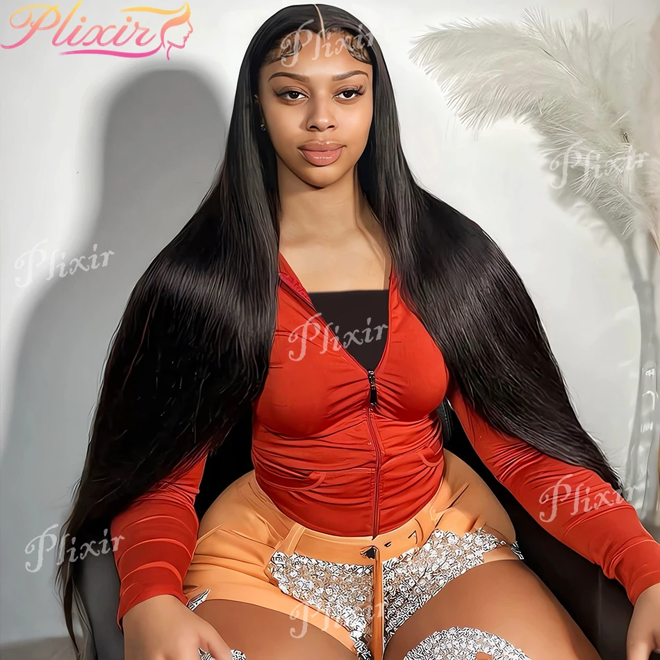 Bone Straight Glueless Human Hair Wigs - 13X6 Lace