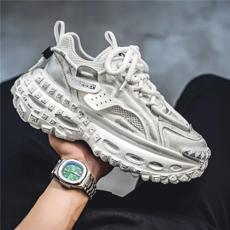 Men Platform Sneakers Vintage Design Skateboard Casual Outdoor Tennis Running Sports Shoes Street Style Lace Up Sneakers 39-44 - Image 4