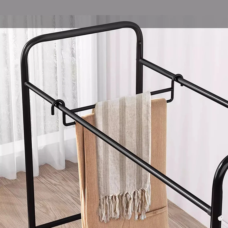 Movable Pants Storage Rack,Floor-standing Iron Trouser Hanger with 20/24 Hooks for Organizer Pants,Laundry Rack for Drying Skirt 5