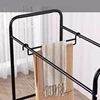 Movable Pants Storage Rack,Floor-standing Iron Trouser Hanger with 20/24 Hooks for Organizer Pants,Laundry Rack for Drying Skirt 5