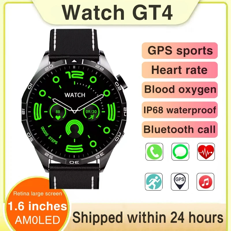 

New Original For Huawei Xiaomi GT4 Pro Smartwatch Men GPS tracking AMOLED 466*466 HD screen NFC Bluetooth Call smartwatch 2024