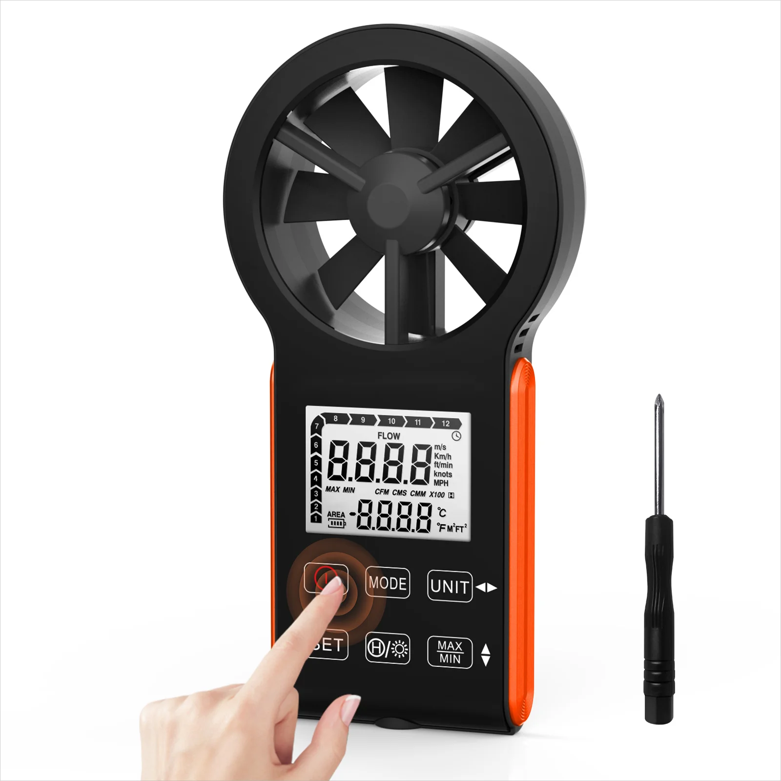 2023 New 6000GH Digital Anemometer Handheld Wind Speed Meter