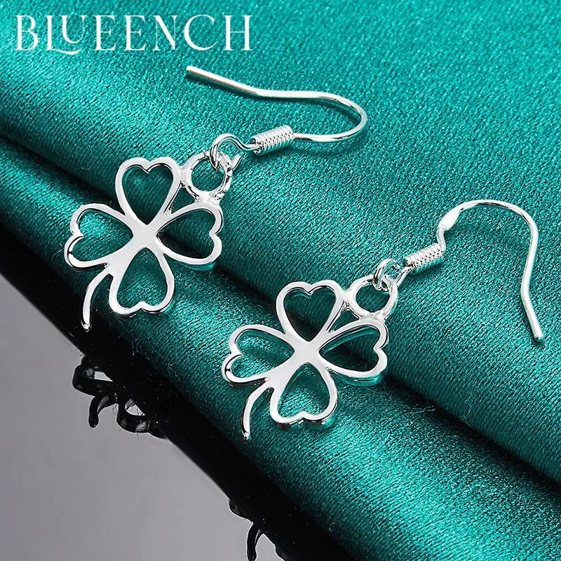 

Blueench 925 Sterling Silver Clover Earrings Are Suitable For Women'S Wedding Party Party Fashionable Charm Jewelry