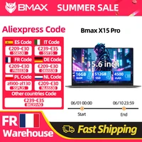 Ordinateur portable Bmax X15 Pro 15,6'' IPS Intel 12e génération N100 16 Go de RAM DDR4 512 Go de SSD Windows 11 Clavier numérique HDMI Wifi USB PC 1
